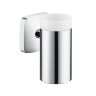 Стаканчик для зубных щеток Hansgrohe PuraVida, керамический, с держателем, хром (41504000)