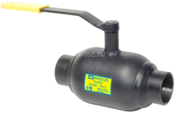 Кран шаровой стальной 11с37п Dу 32 Pу40 с-с