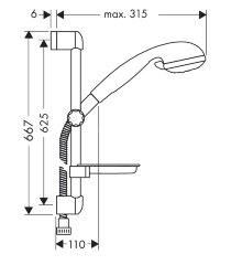 27755000 XX Душевой набор Croma Variojet/Unica’S 0,65 м, ½’ (снят с производства)