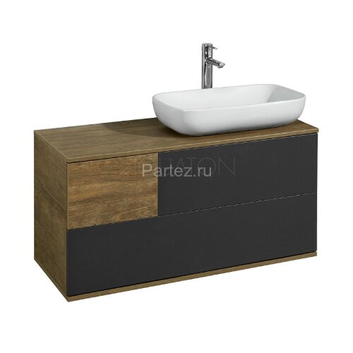Тумба под раковину AQUATON Терра 105 подвесная, Дуб Кантри/Антрацит (1A246901TEKA0)