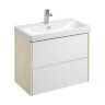 Тумба под раковину AQUATON Сканди 80 белый, дуб верона (1A283001SDB20)