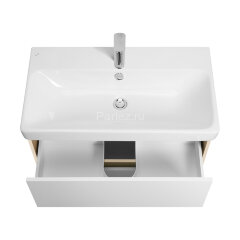 Тумба под раковину AQUATON Сканди 80 белый, дуб верона (1A283001SDB20)