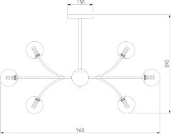 Потолочная люстра Eurosvet 30180 матовое золото