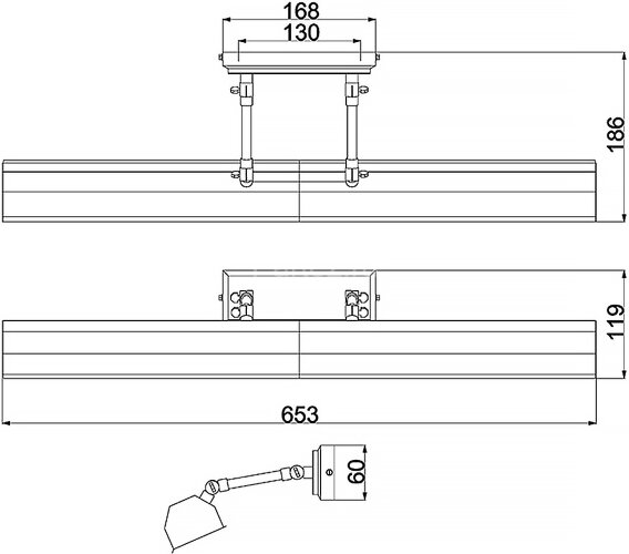 Подсветка для картин Elstead CHAWTON-PLL-BLK