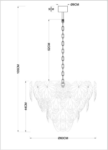 Подвесная люстра Arte Lamp A4078LM-12GO