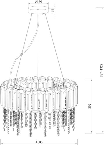 Подвесная люстра Maytoni MOD097PL-06CH