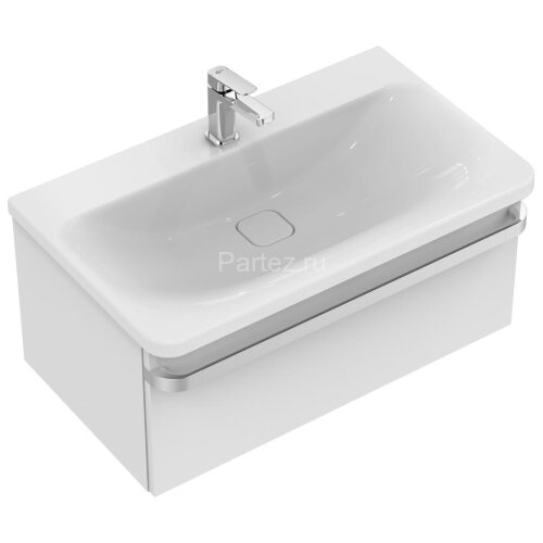 Раковина Ideal Standard TONIC II 80 см, керамическая накладка слива, белая (K087901)