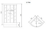 Timo Lux T-7790 Р душевая кабина (90*90*220), шт