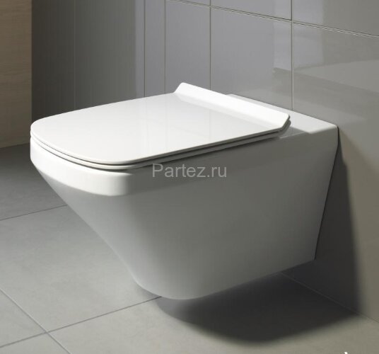 Унитаз подвесной Duravit Durastyle 373x540x393 без смывного края, с сиденьем, белый (45510900A1)