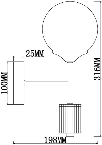 Бра Freya FR5185WL-01BS