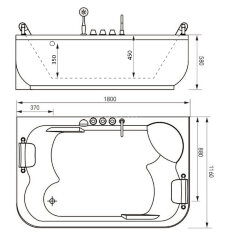 Акриловая ванна Gemy G9085 B L