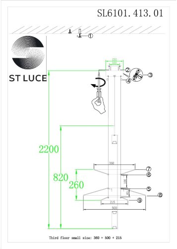 Подвесная люстра ST Luce SL6101.413.01