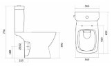 Унитаз-компакт Santek "Нео" rimless напольный, безободковый, с тонким сиденьем микролифт (1.WH30.2.4