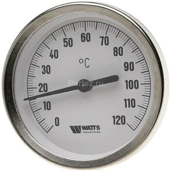 Термометр биметаллический F+R801 OR 100mm 0-120°C G1/2 50mm		