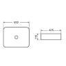 Раковина Azario 600х405х110 накладная, белый (AZ-2174)