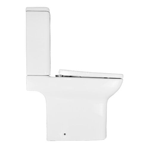 Унитаз-компакт Azario Alba 620х405х805 напольный, безободковый, с сиденьем микролифт (AZ-8323)