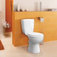 Унитаз-компакт КЕРАМИН Позитано Алкапласт с жестким сиденьем, белый