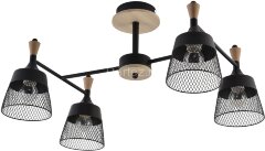Потолочная люстра Reluce 01492-0.3-04 BK+WOOD