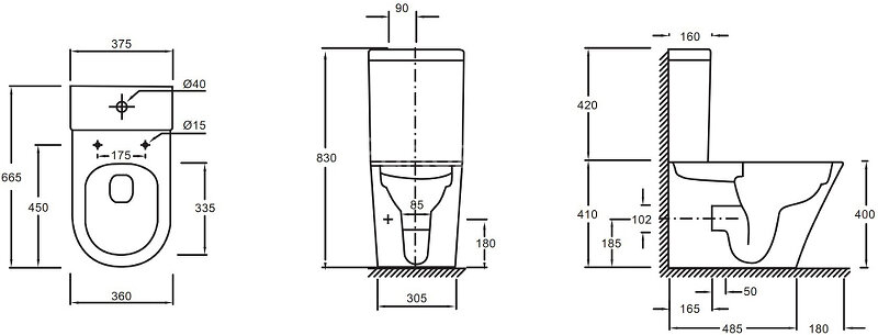 Бачок для унитаза Jacob Delafon Rodin+ белый (ETAB232-00)