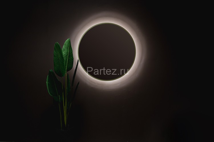 Зеркало AZARIO Monaco-GOLD d1000 бесконтактный сенсор, золотая рамка (LED-00002767)