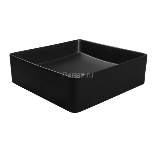 Раковина-чаша Azario 400х400х110 накладная, квадратная, черный матовый (AZ-2179-MB)