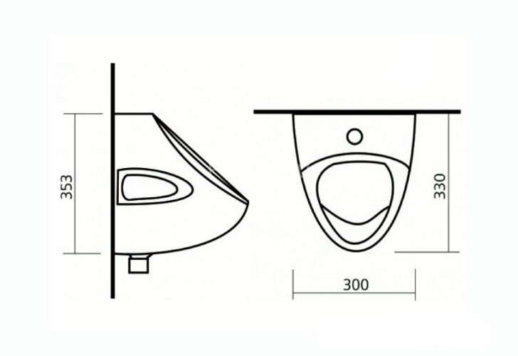 Писсуар Sanita Орион УП (крепеж КУ-2 не в комплекте)