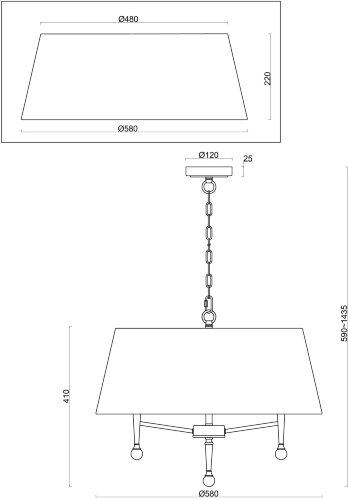 Подвесная люстра Freya FR5190PL-05BS3
