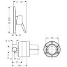 31764000 XX Focus S Смеситель для душа, однорычажный, CМ, (внешняя + скрытая часть)