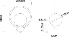 Бра Arte Lamp A7741AP-1BK