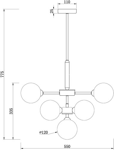 Потолочная люстра Freya FR5233PL-13BS