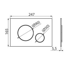 Кнопка смыва Alcadrain, хром глянец (M671)