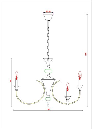 Подвесная люстра Arte Lamp A4094LM-12PB