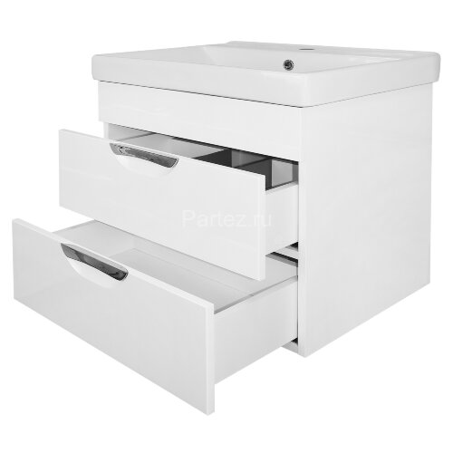 Комплект тумба Стиль- 60/2 "Соло" 600х580х480 подвесная, с раковиной Tempo 60, с доводчиками (CS0009