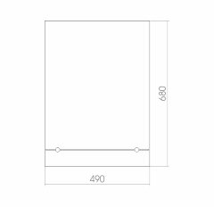 Зеркало LORANTO Модерн Люкс 490х680 мм с полкой (00000000339)