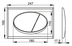 Кнопка смыва Alcadrain, хром - матовая (M72)