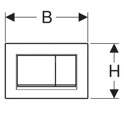 Кнопка смыва Geberit Sigma30 двойной смыв, белый/глянцевый хром
