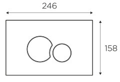 Кнопка смыва IDROSPANIA Belen двойная, белая глянцевая (30360)