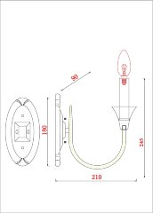 Бра Arte Lamp A4094AP-1PB