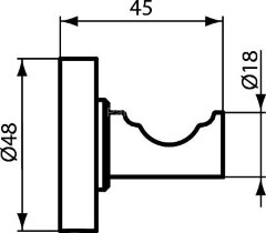Крючок Ideal Standard Black, Черный (A9115XG)