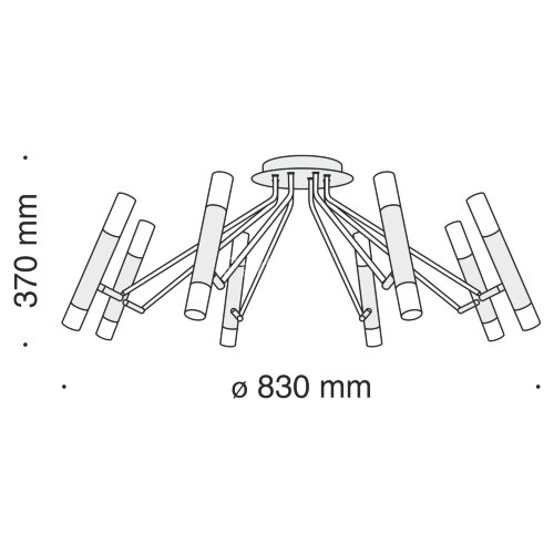Потолочная люстра Maytoni MOD620CL-16B