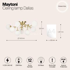 Потолочная люстра Maytoni MOD545CL-12BS