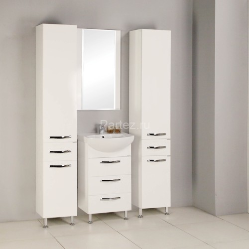 Тумба под раковину AQUATON Ария 50 Н, белая (1A140201AA010)