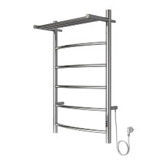 Полотенцесушитель электрический AZARIO VERONA 500/800 5 секций, с полкой, диммер справа, хром (AZ048