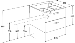 VICTORIA NORD Модуль д/раковины 600 мм, белый