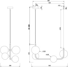 Подвесная люстра Freya FR4005PL-04B