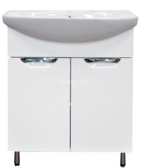 Комплект тумба напольная Loranto Стил-70 70х85х31 с раковиной Балтика 70, белая (CS00067858)