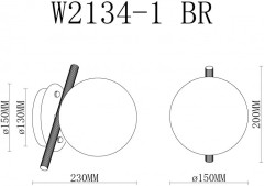Бра iLamp W2134-1 BR