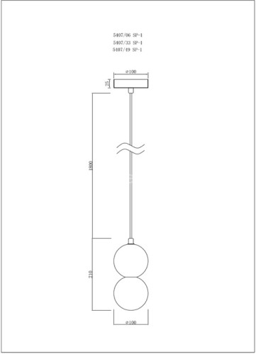 Подвесной светильник Divinare 5407/33 SP-1