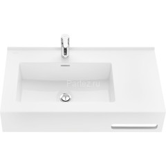 Раковина Aquaton Квадро Про 80 L, левая, белая (1A734431QA01L)