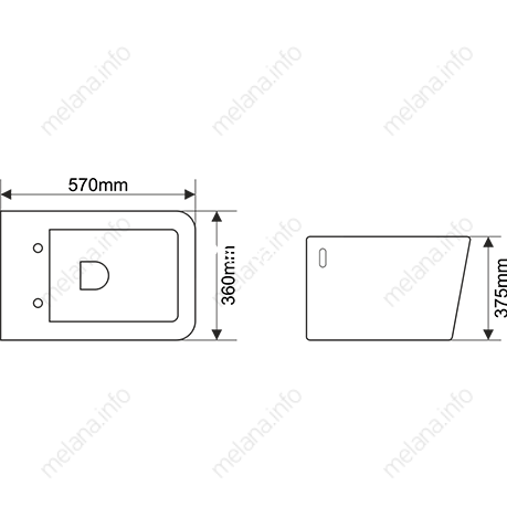 Унитаз подвесной MELANA MLN-B2370